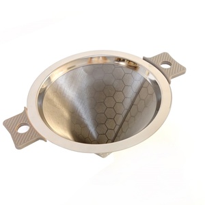 <span class=keywords><strong>Filtre</strong></span> à café pour pour-over, écologique, en acier inoxydable 304 perforé, style américain, portable, avec poignée de suspension - Product Image 4
