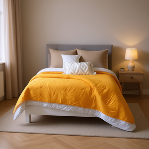 Funda de Edredón Acolchada Marla Mustard, Tamaño King, Diseño de Hojas, Juego de Ropa de Cama para el Hogar - Product Image 2