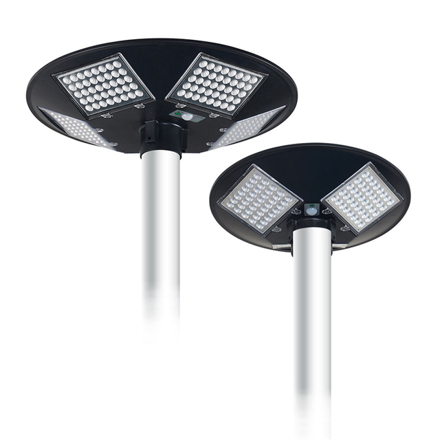 LAP Round Lawn Pole Landscape Outdoor Circular Farm Walkway 150W Led Street Ufo Solar Garden Lights