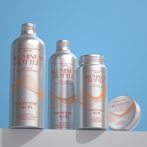 บรรจุภัณฑ์ใหม่ ขวดอลูมิเนียม 500 มล. สำหรับเจลอาบน้ำ (พร้อมหัวปั๊ม) ขวดสเปรย์โลหะสำหรับเครื่องสำอาง - Product Image 4