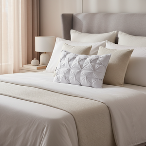 หมอนขนห่านแท้ Varol Handmade Queen King-Size 90% ขนห่าน/10% ใยสังเคราะห์ ขนาด 50x70 ซม. รับทำโลโก้ คุณภาพสูง ลายคลื่นแบบทึบ ทนทาน - Product Image 3
