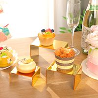 Ensemble de 6 présentoirs verticaux en acrylique doré-un choix idéal pour les présentoirs de gâteaux, de desserts et de bijoux
