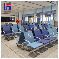 Canapé d'attente Oshujian pour hôpital, aéroport, salon, salle d'attente, banc en PU, 3 places, rangées de sièges reliées, mobilier