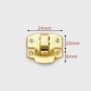 Boucle à ressort 24x10x8mm pour boîte en bois, quincaillerie d'emballage, métal durable, placage fer, jaune, bronze antique, argent - Product Image 1