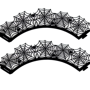 Envoltorios de Papel para Cupcakes con Diseño de Telaraña, Bandejas para Muffins, Decoración para Fiestas de Halloween - Product Image 2