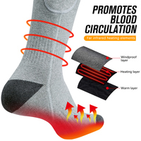 En stock Chaussettes chauffantes électriques pour hommes Chaussettes chauffantes thermiques à batterie rechargeable pour l'hiver