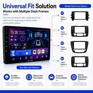 Flysonic Applicable à 15 marques européennes Services ODM Personnalisation de la taille 2din 9 pouces 2+32 Go Navigation <span class=keywords><strong>Lecteur</strong></span> <span class=keywords><strong>DVD</strong></span> de voiture Android - Product Image 2