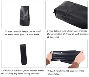 JiJiD Anti-uv Planter Bags Heavy Duty Poly Plastic Garden Grow Bags For Plants