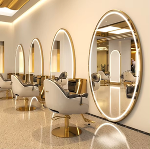 Miroir de coiffure mural tout-en-un en verre de luxe moderne Z pour salon de coiffure, miroir de sol pour hôtel, intérieur et extérieur - Product Image 6