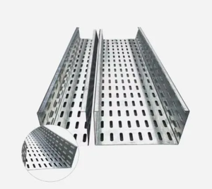 Plateau de câbles perforé en acier inoxydable de haute qualité, plateau en treillis métallique pour la gestion des câbles de télécommunication et la pose de câbles - Product Image 1