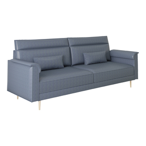 Sofá de diseño italiano con cubierta de cuero y patas de Metal chapadas para sala de estar, hogar y oficina, doble uso, estilo moderno - Product Image 5