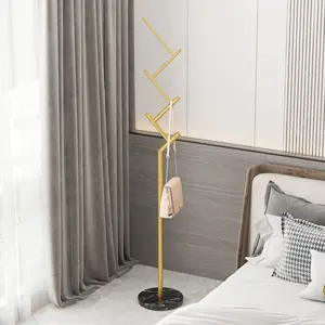 Gold Iron Simple Coat Hanger Modern Metal Coat And Hat Rack For Home