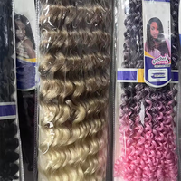 Cheveux Tressés au Crochet FreeTre Onde d'Eau 22 Pouces pour Passion Twists Cheveux Synthétiques à Tresser Style Profond en Stock