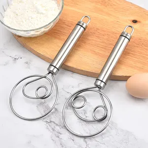 Cấp Thực Phẩm 304 Thép Không Gỉ Của Nhãn Hiệu Bột Bột Beater Cuộn Dây Đan Mạch Bột Móc