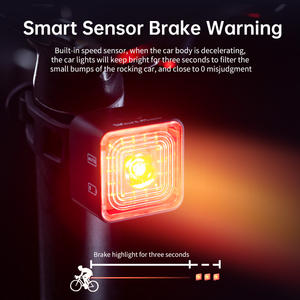 Luz Delantera y Trasera para Bicicleta con Sensor <span class=keywords><strong>de</strong></span> Freno Inteligente, Impermeable, para Ciclismo Nocturno, Advertencia, Juego <span class=keywords><strong>de</strong></span> Luces Delanteras y Traseras para Bicicleta - Product Image 6