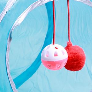 Produit exceptionnel pour chat: tunnel pliable à double passage pour chat avec <span class=keywords><strong>papier</strong></span> <span class=keywords><strong>bruissant</strong></span> pour un rangement facile - Product Image 4