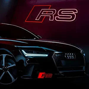Enseigne au néon RS personnalisée 5V alimentée par USB Enseigne au néon pour voiture Luminosité réglable avec corps en plastique pour garage 4S Décoration de magasin - Product Image 5