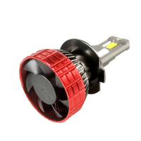 Kit de phares LED H4 H7 180W 15000LM en aluminium aéronautique avec refroidissement par ventilateur turbo, compatible Canbus, super lumineux pour voiture, vente en gros