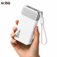 NOBIS 90W Chargeur portable ultra-rapide 90 Watts, batterie externe de grande capacité 20000mAh, mince et portable pour ordinateur portable, avec câble Type C
