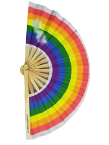 <b>Large</b> Colorful 33Cm Hand Fabric Bamboo <b>Fans</b> 24 Inch for Folding <b>Fan</b> Dance Gift Festival - Product Image 5
