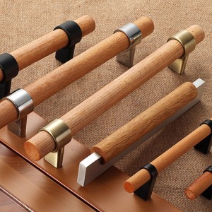 Japanese Style Solid Wood Furniture Handle Bar Zinc Alloy Drawer Pulls Durable Modern Simple Design - Product Image 4
