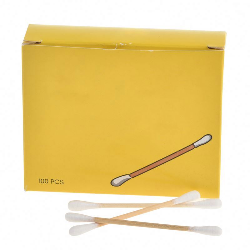 Высококачественные экологически чистые 100 шт. органические натуральные бамбуковые ватные палочки