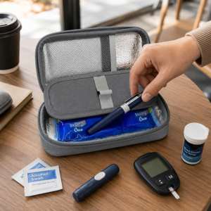 Bolsa Refrigerante para <span class=keywords><strong>Insulina</strong></span> 2-8°C 8-10H, Estuche de Viaje Impermeable Aprobado por la TSA, Caja de Almacenamiento para Medicamentos Diabéticos, Bolsa Aislante con Gel Refrigerante - Product Image 4