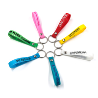 Cadeau d'entreprise, porte-clés en silicone, logo personnalisé, bracelet en caoutchouc souple, porte-clés, article promotionnel pour conférence d'entreprise