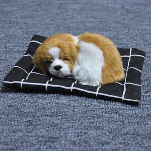 Jouet pour <span class=keywords><strong>chien</strong></span> endormi mignon, chiot qui <span class=keywords><strong>aboie</strong></span> en pressant, peluche de <span class=keywords><strong>chien</strong></span> réaliste, petite taille, décoration intéressante pour la <span class=keywords><strong>voiture</strong></span>, la maison, le bureau, 17* - Product Image 2