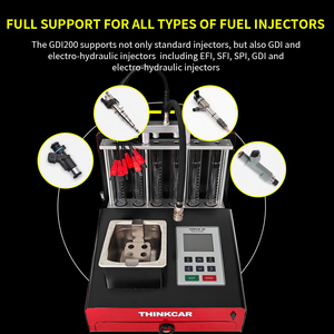 Limpador de Bicos Injetores GDI200, Testador de Injetores, Máquina de Limpeza de Injetores de <span class=keywords><strong>6</strong></span> Cilindros EFI SFI SPI Piezoelétricos - Product Image 3