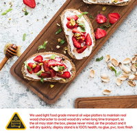 Support de service pliable à 3 niveaux en bois naturel écologique pour cupcakes et présentation alimentaire, idéal pour la cuisine et les fêtes