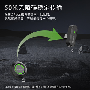 Wireless Lavalier Microphone Noise Cancelling <b>Condenser</b> <b>Mic</b> for Smartphones Live Streaming Vlogging - Product Image 4
