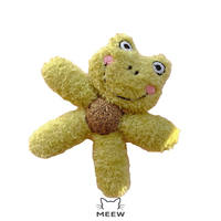 Balle à chat à la catnip, jouet pour chat, nettoyage des dents, résistant aux morsures, peluche de dessin animé pour chaton, jeu autonome, léchage, fournitures pour animaux de compagnie
