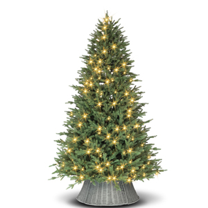 Pure PE Artificial Christmas <b>Tree</b> <b>with</b> Warm White LED <b>Lights</b> Eco-Friendly Decoration (Excluding Fence) - Product Image 6