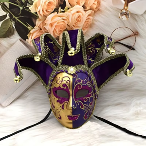 Masques de <span class=keywords><strong>carnaval</strong></span> vénitien à bas prix personnalisés HLC, masques de cloche vénitienne, masques de <span class=keywords><strong>carnaval</strong></span> de Mardi Gras, masques de bouffon pour hommes et femmes, <span class=keywords><strong>masque</strong></span> vénitien complet pour fête - Product Image 4
