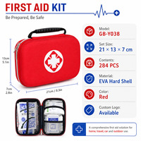Trousse de premiers secours industrielle complète de 284 pièces, étui rigide en EVA, sac d'urgence étanche, camping en plein air, randonnée, survie