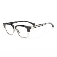 Nuevas Gafas de Acetato con Montura Semi-Redonda de Marca de Lujo, Anti Luz Azul, para Prescripción Óptica, Presbicia, Multifocales, Estilo Y2K