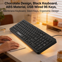 Clavier K520 fin, touches style chocolat, 96 touches, connexion filaire USB, prix de gros du fabricant