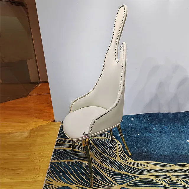 Современное светлое Роскошное кресло для кошки из чистой меди, креативное дизайнерское кожаное кресло для гостиной со спинкой