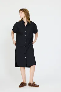 Abito chemisier estivo da donna a maniche corte in popeline 100% cotone, stile casual con fiocco, 4 colori - Collezione australiana - Product Image 3