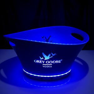 Seau à glace LED rechargeable pour bar, fête, seau en plastique, seau à glace <span class=keywords><strong>Grey</strong></span> <span class=keywords><strong>Goose</strong></span> <span class=keywords><strong>Vodka</strong></span> - Product Image 2