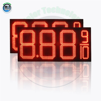8 8.88 9/10 Panneaux d'affichage des prix LED pour stations-service, panneau numérique LED pour les prix du carburant