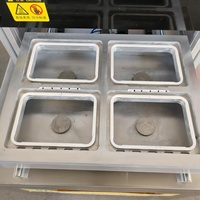 Automatische traysealmachine, MAP vacuümverpakkingsapparatuur voor vlees, fruit, kant-en-klare maaltijden, plastic doosjes.