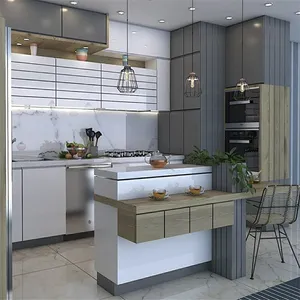 Экономичный маленький кухонный современный полный комплект, домашний дизайнерский кухонный шкаф, Высококачественные модульные кухонные шкафы