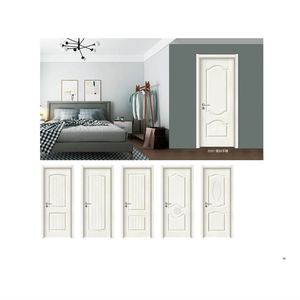 باب خشبي صلب بتصميم بسيط من خشب الساج للشقق والمنازل الداخلية للبيع - Product Image 3