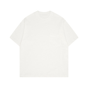 T-shirt da <span class=keywords><strong>uomo</strong></span> alla moda in cotone 100% tinto in filo, pesante, oversize, traspirante, personalizzabile, a <span class=keywords><strong>mezza</strong></span> <span class=keywords><strong>manica</strong></span>, tinta unita, 310 grammi, all'ingrosso - Product Image 6