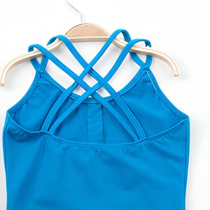 <span class=keywords><strong>Justaucorps</strong></span> de <span class=keywords><strong>Danse</strong></span> Ballet pour Femmes avec Logo Personnalisé, Dos Croisé, Couleur Unie – Tenue d'Entraînement de Gymnastique pour Filles - Product Image 5