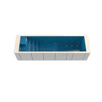 Piscine hors sol en fibre de verre robuste de 7,6 m (25 pieds), piscine intégrée avec système de filtration, piscine en FRP durable
