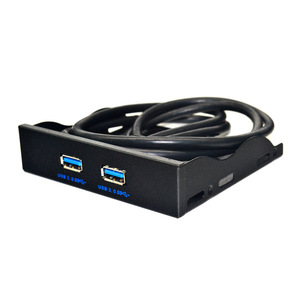 USB3.0แผงด้านหน้าบิตฟลอปปี้ไดรฟ์<span class=keywords><strong>3</strong></span>.5นิ้ว9PIN ไปยัง USB2.0พอร์ตคู่แบบ DIY หนึ่งลากสอง - Product Image 3