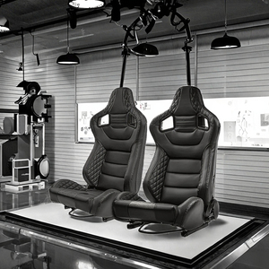 Siège de course en cuir <span class=keywords><strong>PVC</strong></span> avec support de suspension en fibre de carbone pour voiture de sport, sièges de voiture modifiés - Product Image 5